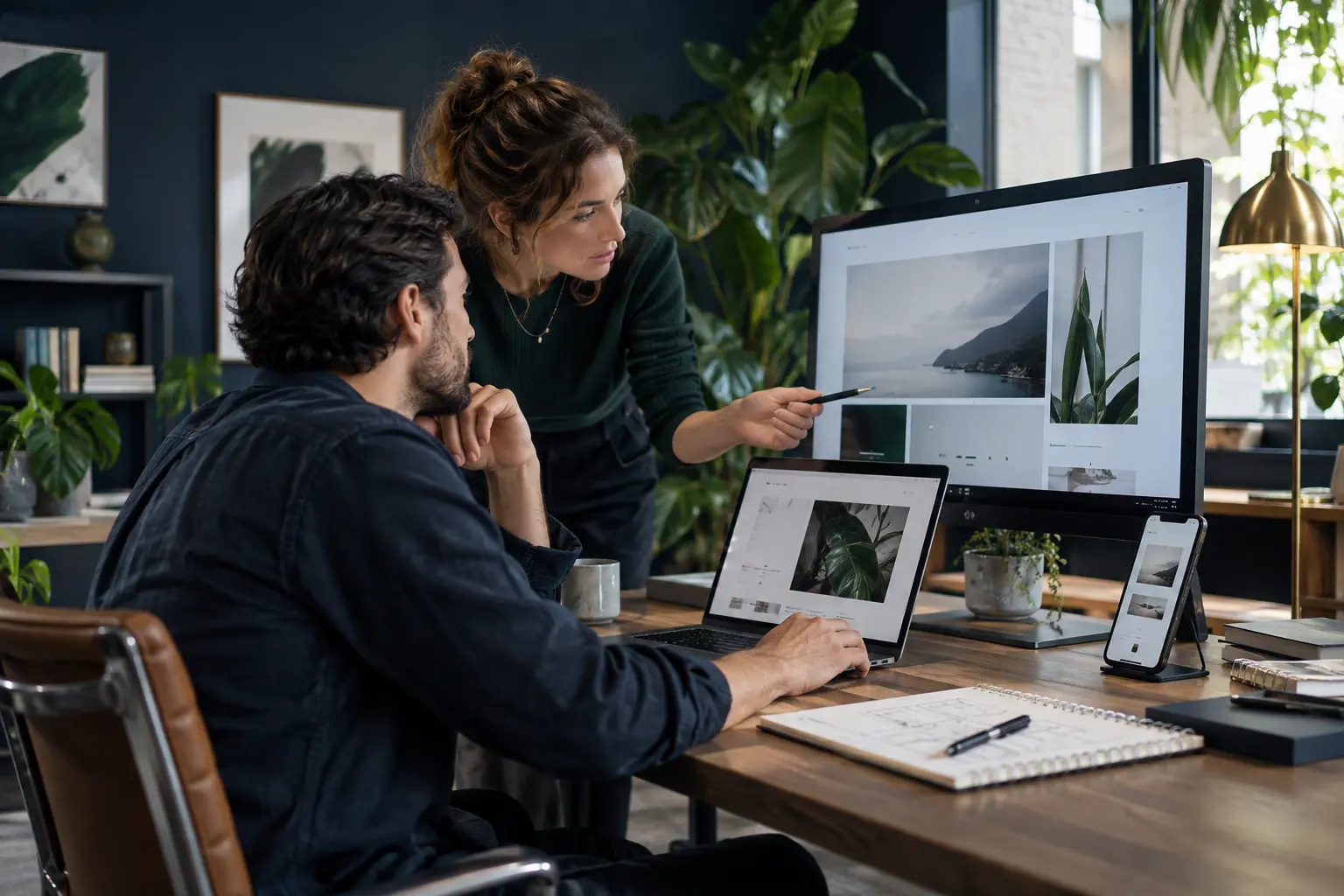Product designers developing a responsive experience